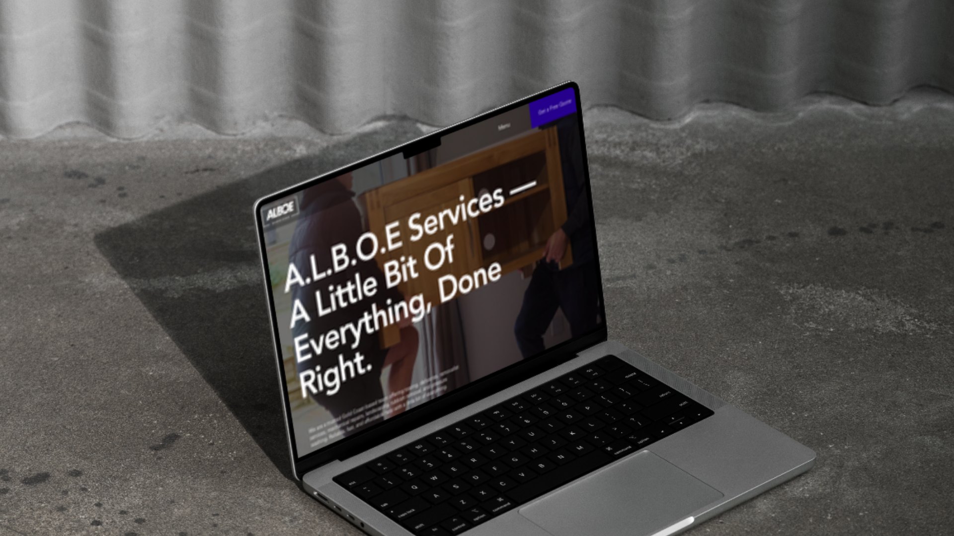 A.L.B.O.E Services trades website built by Digital Appearance Marketing