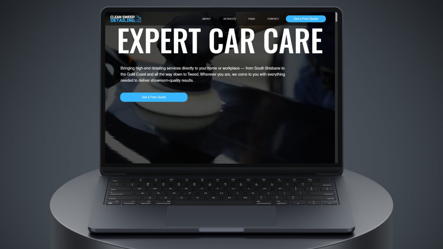 Clean Sweep Detailing website built by Digital Appearance Marketing
