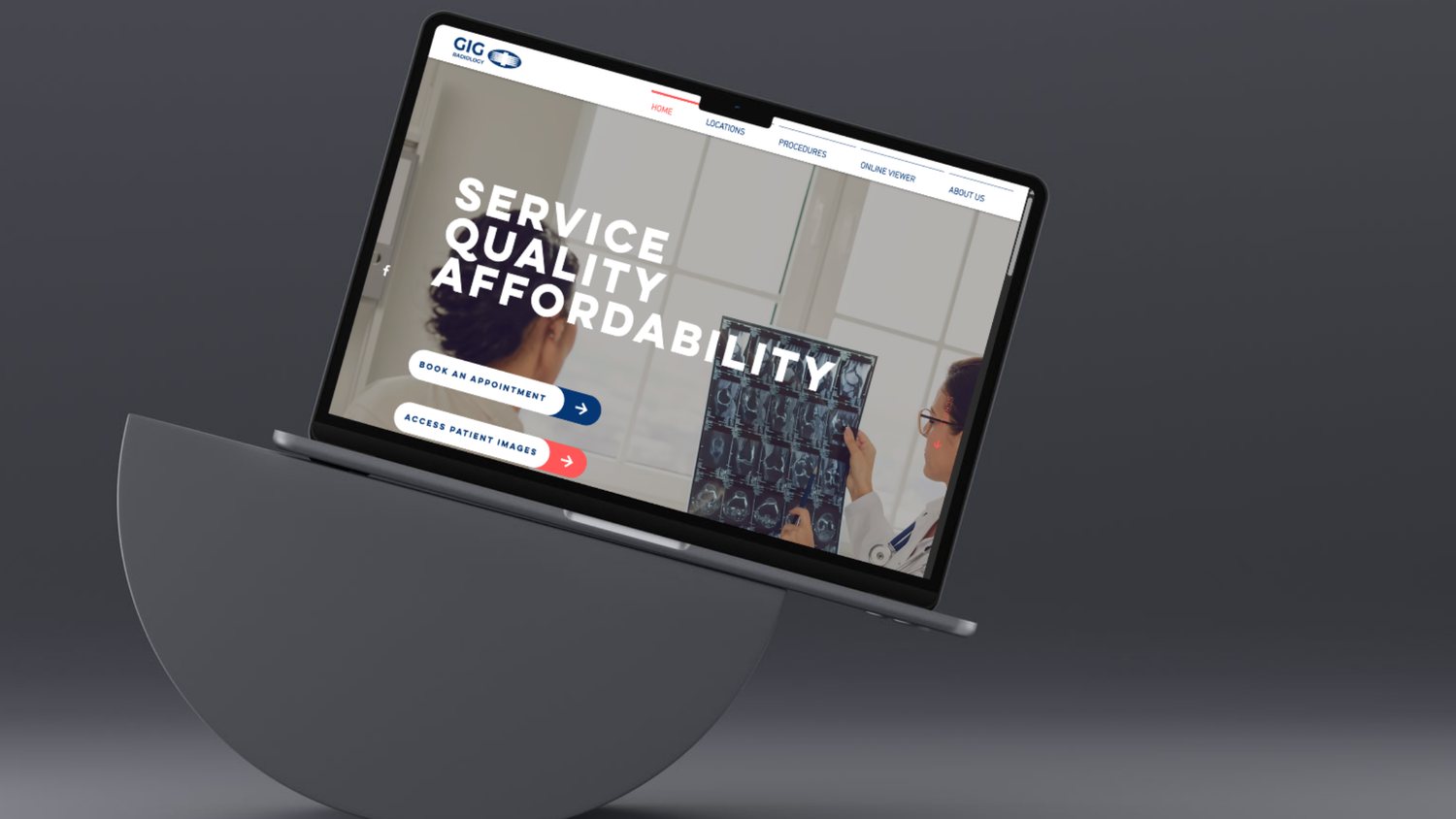 GIG Radiology medical imaging website by Digital Appearance Marketing